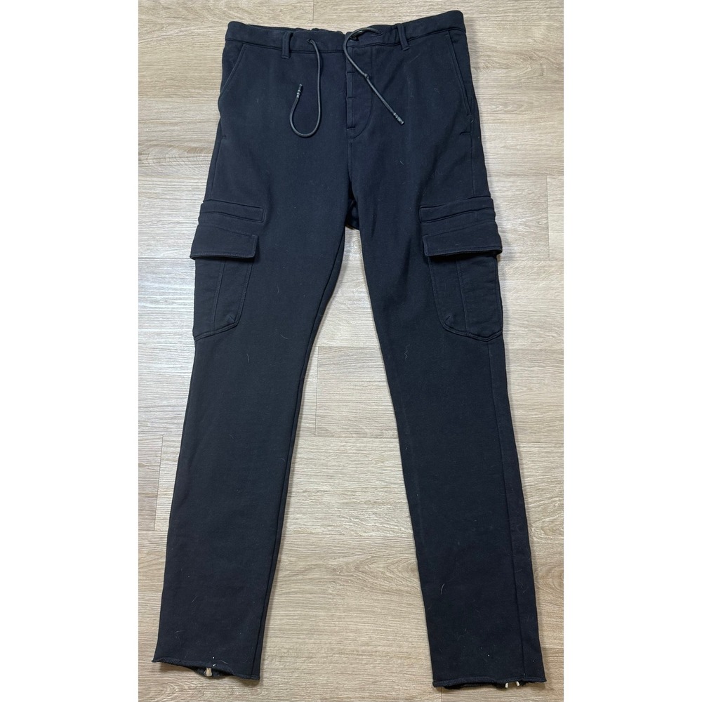 RtA Cargo Pants Mens 32 Black Excellent Ankle Zip Slim MF0213-38BLK